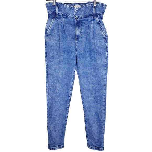 SEZANE High Rise Pleated Mother Jeans Women's French 36/(?)US 4 in Medium Wash - Picture 1 of 13